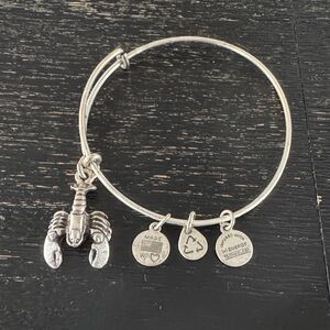 Alex and Ani Silver Lobster Charm Bangle
